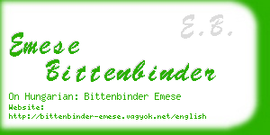 emese bittenbinder business card